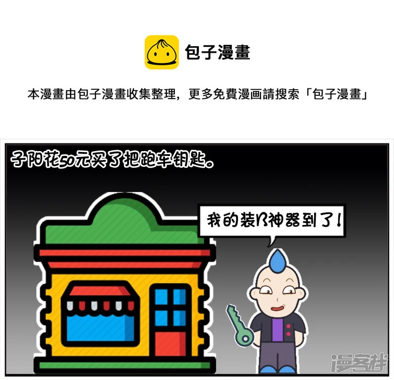 子陽簡筆畫 - 窮小子武洋買了一把跑車鑰匙 - 1